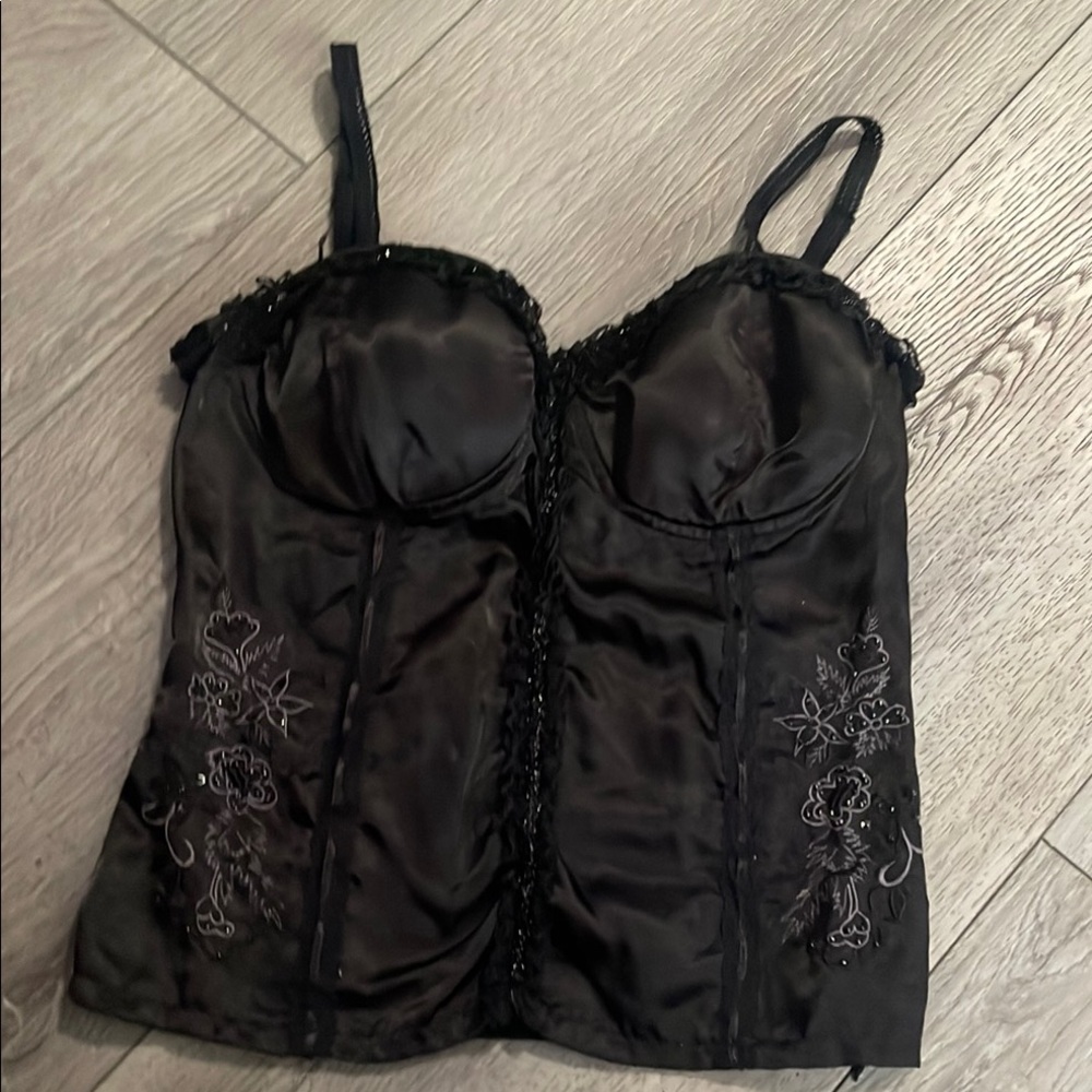 Elegant Black Lace Chemise